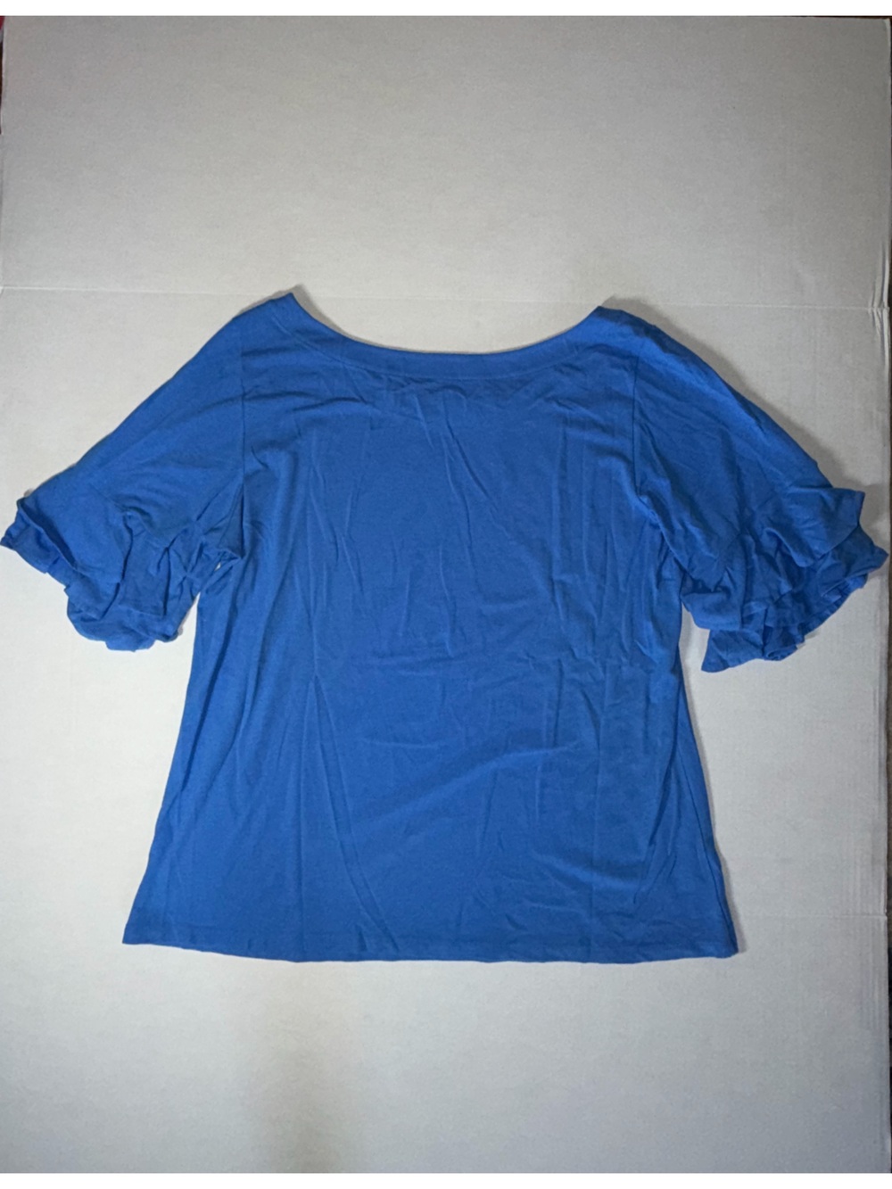 Lilly Pulitzer Blue Ruffle Sleeve Top - Picture 2 of 3